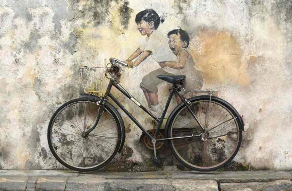 kids-on-a-bicycle-penang-street-arts
